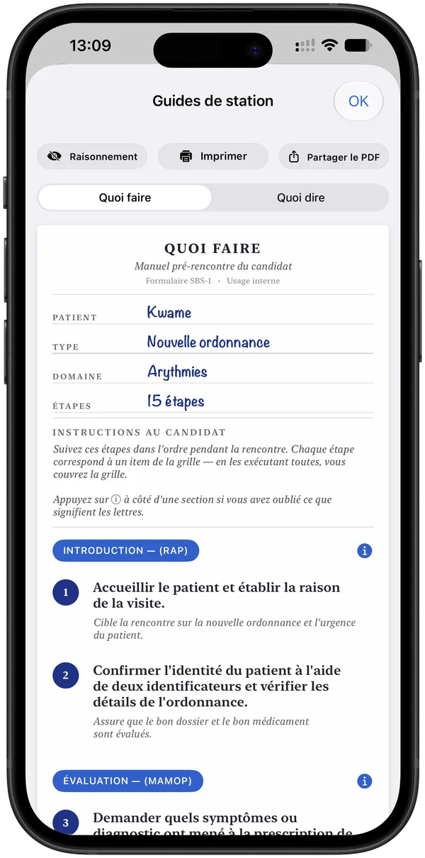 Guide de station et grille d'évaluation